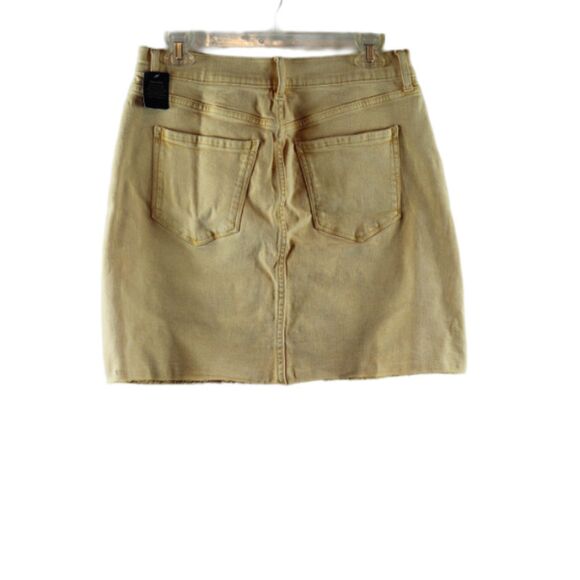 a.n.a A New Approach Yellow Women's Denim Short Skirt High Skirt Size 4 053 - Picture 2 of 4